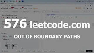 Разбор задачи 576 leetcode.com Out of Boundary Paths. Решение на C++