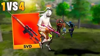 HACKER-LEVEL SVD VS SQUAD IN RANKED!! FREE FIRE MOBILE