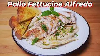 POLLO CON PASTA ALFREDO, RECETA DELICIOSA