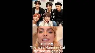 HELP 💀, The way Huening Kai started laughing. #kpop #txt