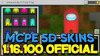 [NEW] MCPE 5D/4D SKINS FOR 1.16.100!! (WITH XBOX SIGN IN) AMONG US SKINS!!