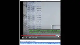 Missing Data Imputation Using LSTM -  KERAS PYTHON PROJECT