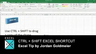 CTRL + SHIFT Excel Shortcut - Drag Copy of Shape Along A Grid