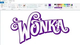 How to draw the Wonka logo using MS Paint | How to draw on your computer