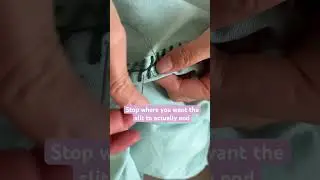 How to shorten the slit of the dress 