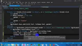 Tempory Data Insert, Delete, Update  Datagridview in VB NET 2012