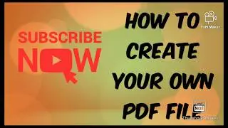 How to make your own PDF file