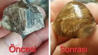 Altın rutilli dumanlı kuvars ( yoktan var etmek ) Melek saçı