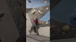 v5 slab! Abit tricky for me. #climber #rockclimbing #bouldering#funworkout#indoorclimbing