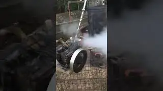 My go--kart engine converted into a steam engine.