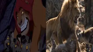 The Lion King (1994/2019) Mufasa saves Simba and Nala
