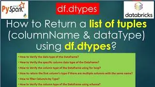 53. df.dtypes | How to Return a list of tuples using df.dtypes? | 
