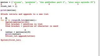 Find first letter from a list or array in Python