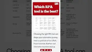 Which RPA tool is the best? | RPA Tools Comparison (UiPath, Power Automate, BP, AA) 