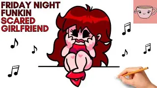 How To Draw Scared Girlfriend - Friday Night Funkin |  FNF GF | Easy Step By Step Drawing Tutorial