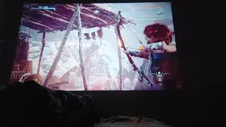 This is how playing in a cheap projector looks like