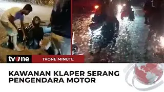 Sejumlah Pengendara Motor Terjatuh Akibat Diserang Klaper | tvOne Minute