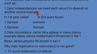 why database created?