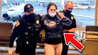 Racist Airport Karen Has Meltdown When Arrested...