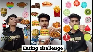 Eating challenge in Burger 🍔 Chicken 🍗.    #trending #asmr #viral #funny