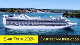 Caribbean Princess Ship Tour Deck by Deck Walk around 2024