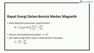 Induksi Elektromagnetik: Rapat Energi (Fisika - SBMPTN, UN, SMA)