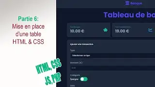 Fullstack #6/27 : Mise en place d'un tableau HTML CSS