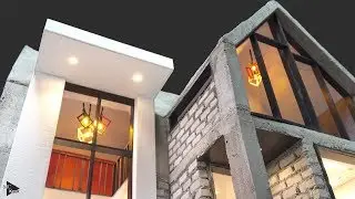 How to Make Dream Mini House #6 - Interior and Lighting - Concrete Slab