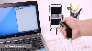 New design barcode scanner for 1D & 2D, Wired/Wireless/Bluetooth 3 in 1 Connection mode available.