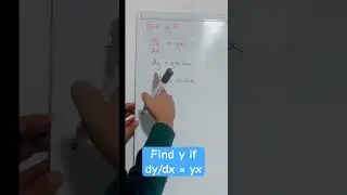 dy/dx = yx #math #separabledifferentialequation