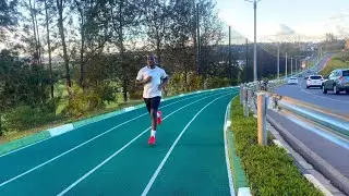 Kigali’s 2.4km running track around the Kigali Golf Course