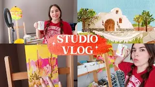 STUDIO VLOG✨🎨 New Art Studio, Designing Wedding Stationery, Painting Ceramic Tiles, Packing Orders