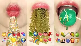 asmr 2HOUR EMOJI FOOD CHALLENGE MUKBANG 2시간 이모지 먹방 모음집 eating sounds