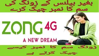 How To Check Zong Sim Number in 2021|Zong Ka Number Kasy Check karty ha |Zong Free Mb Code 2021|