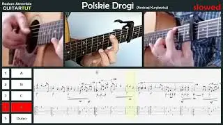 Polskie Drogi - (Andrzej Kurylewicz) - Pat Metheny - Guitar Tutorial Slow Played Tabs & Score