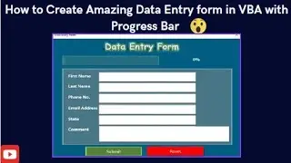 How to Create Amazing Data Entry form in VBA with Progress Bar V1.1. #Excel #VBA and #sql