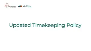 Updated Timekeeping Policy