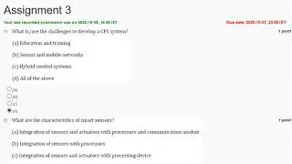 NPTEL-2020 industry 4.0 assignment 3