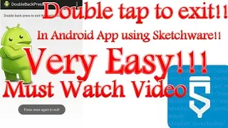 #16.Sketchware Tutorials-Double to exit feature in android app using sketchware