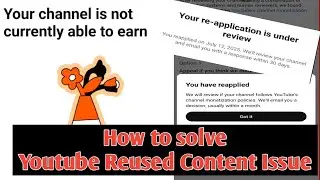 Reapply Monetization in Hindi/YouTube Guide/YouTube Problem 2025