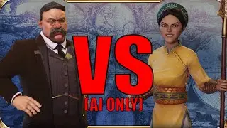 USA vs Vietnam! (AI Only | Civilization 6)