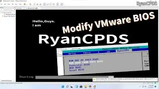 How to modify the text and logo in VMware BIOS?