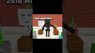 2024 vs 2018 the best minecraft? 🏆🔥 #minecraft #school #animation