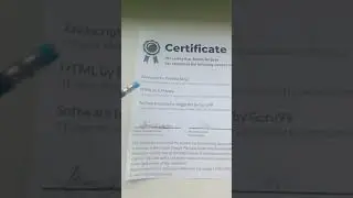 My programming certificate