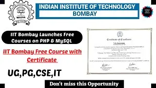 IIT Bombay Free Course with Certificate| PHP & MySQL| IIT Bombay Free Course with Free Certificate|