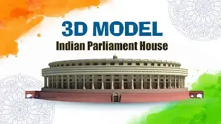 3D Model - Indian Parliament House | 3Ds Max | 3D Architecture #3d #3dmodeling #autodesk #india