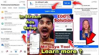In-stream ads Setup 🤑 Facebook In-stream ads Learn more 😍 Facebook Content Monetization Setup