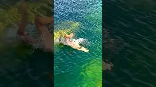 Emerald Euphoria 🏖 Diving & wild swimming in clear lake 