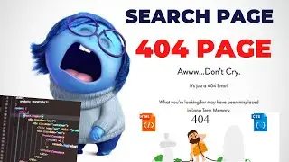 404 Error Page in Html,CSS & JavaScript | Search Page in Ecommerce website | dynamic website