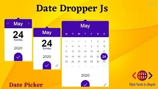 Date Dropper Js | Date picker using date dropper.js |Awesom date picker using date dropper js plugin